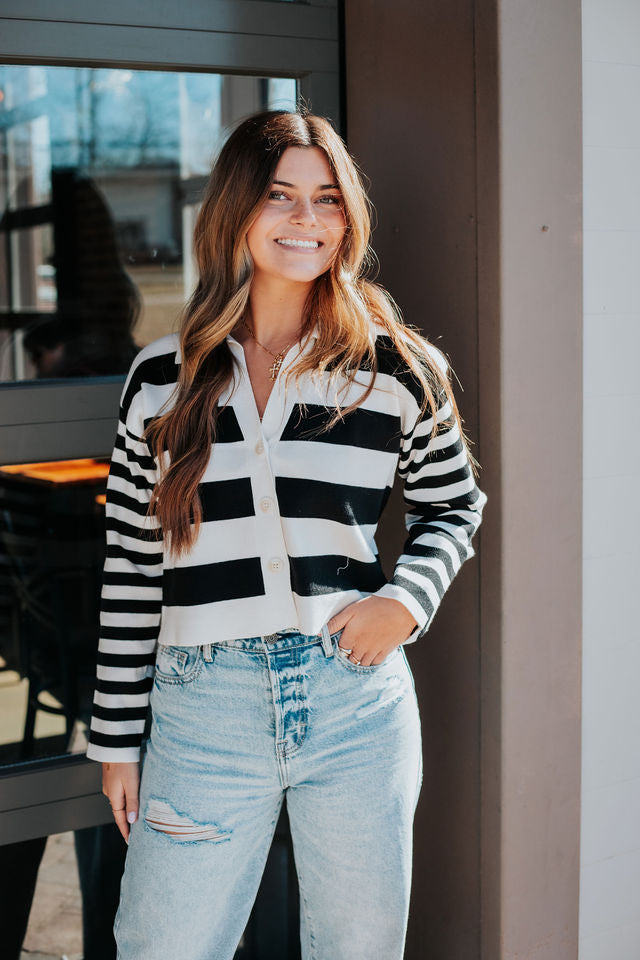 One Up Striped Top