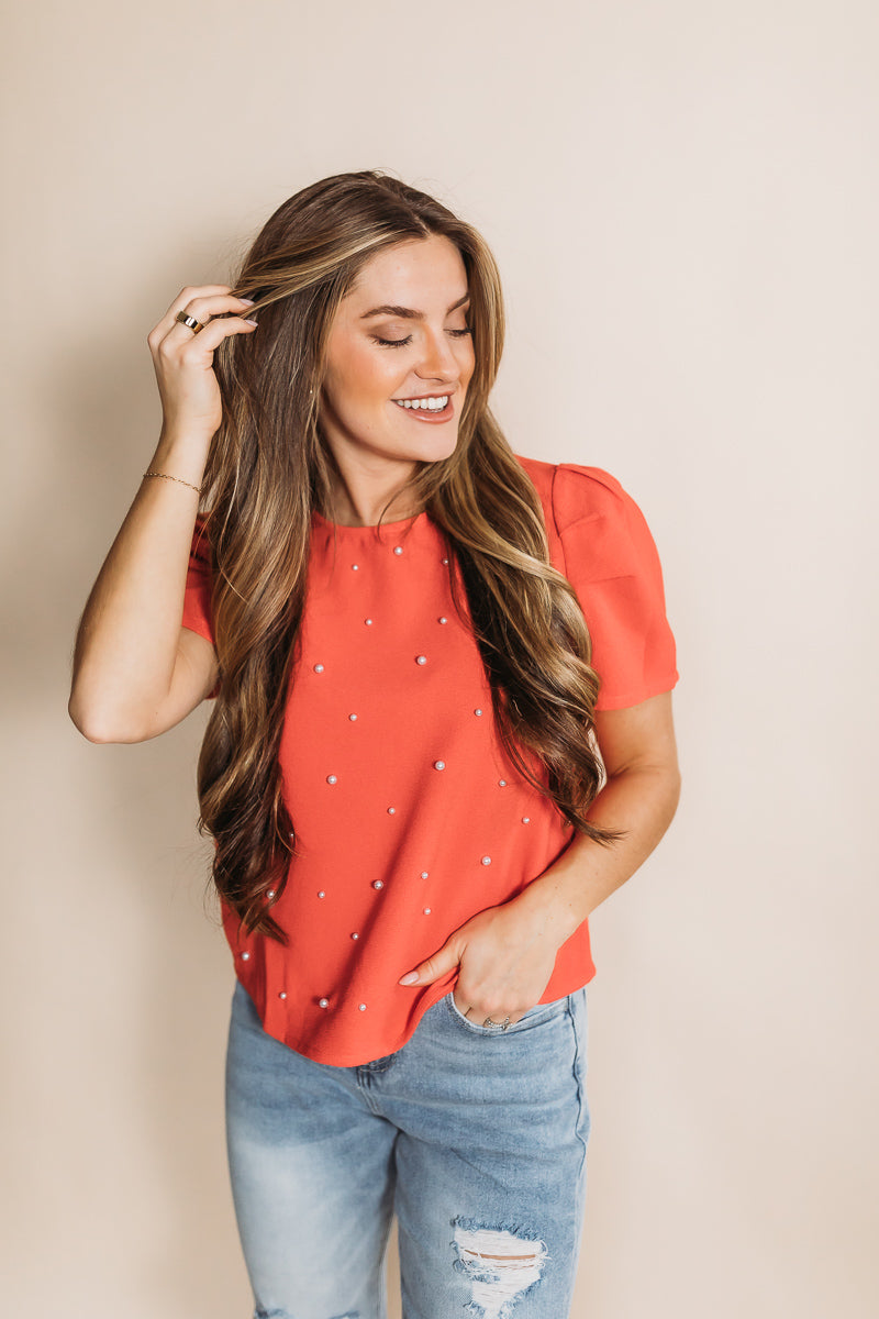 Pearly Perfection Puff Sleeve Top