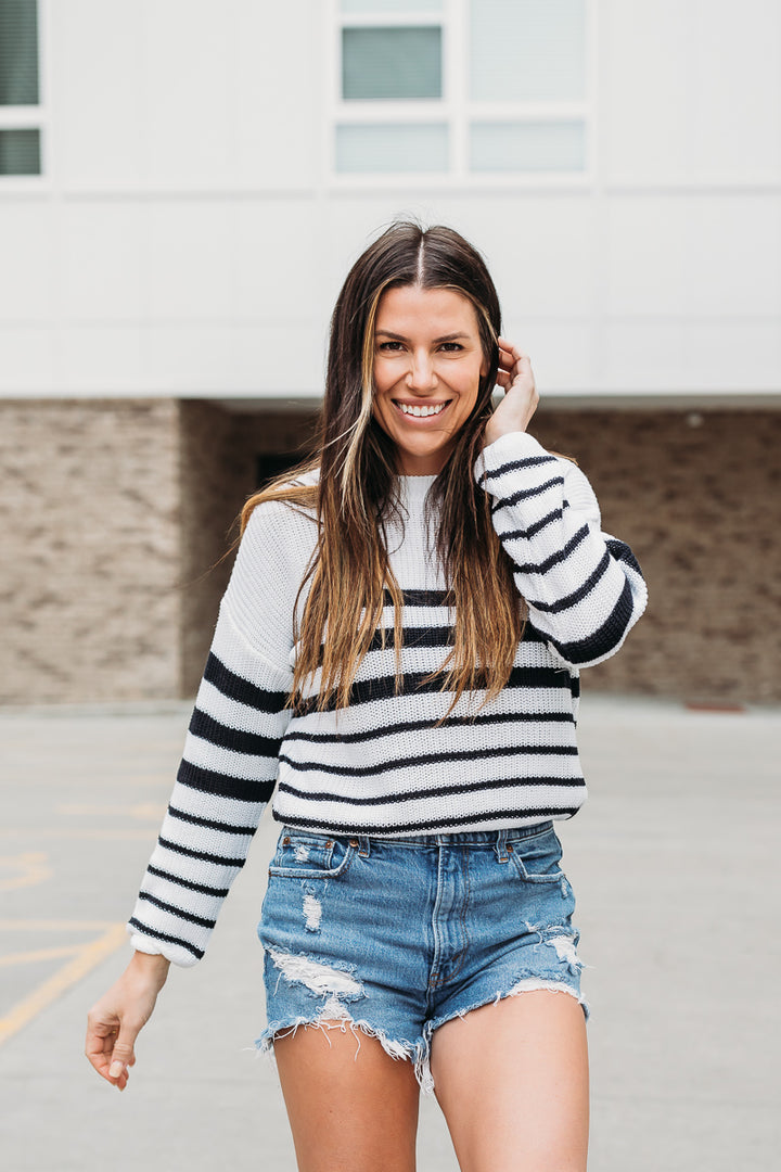 Stella Stunner Striped Knit Sweater