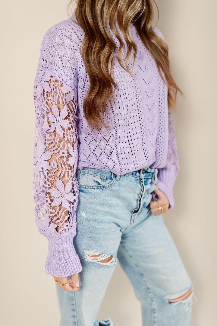 Best Of Days Lace Crochet Sweater